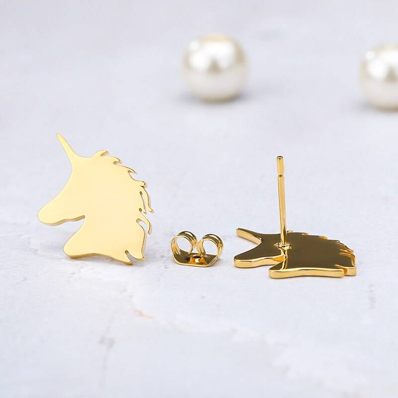 Unicorn Earings Fashion Jewelry Surgical Steel Nickel Free Minimal Cute Earrings Kids Gifts Women Charm Ear Stud Accessories BFF Unicorn Earings Fashion Jewelry Surgical Steel Nickel Free Minimal Cute Earrings Kids Gifts Women Charm Ear Stud Accessories BFF