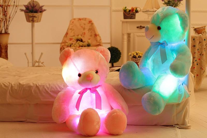 50cm Creative Light Up LED Teddy Bear Stuffed Animals Plush Toy Colorful Glowing Christmas Gift for Kids Pillow 50cm Creative Light Up LED Teddy Bear Stuffed Animals Plush Toy Colorful Glowing Christmas Gift for Kids Pillow Toys Height : About 50cm