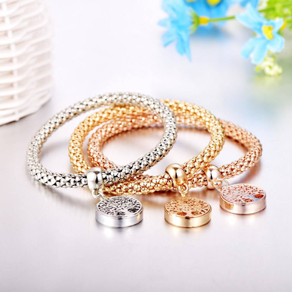 Classic Gold Color Tree of Life Charm Bracelets For Women filled with Austrian Crystals Rhinestone Bracelet Femme Handmade B144 Classic Gold Color Tree of Life Charm Bracelets For Women filled with Austrian Crystals Rhinestone Bracelet Femme Handmade B144