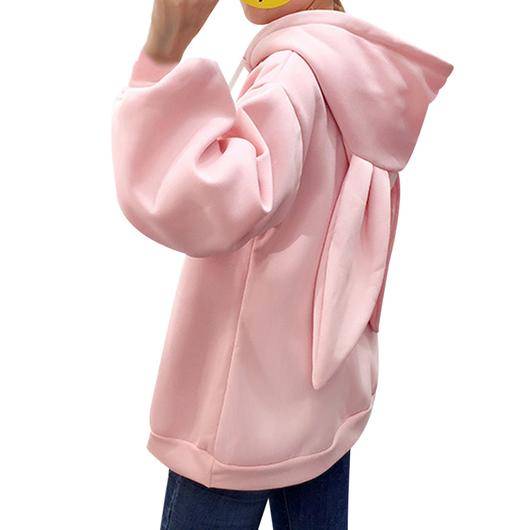 Autumn Winter Cartoon Rabbit Ear Long Sleeve Hoodies Women Girls Hooded Sweatshirts Pullover Coat Female Lovely Bunny Hoodies Autumn Winter Cartoon Rabbit Ear Long Sleeve Hoodies Women Girls Hooded Sweatshirts Pullover Coat Female Lovely Bunny Hoodies Color : Blue|Pink|White