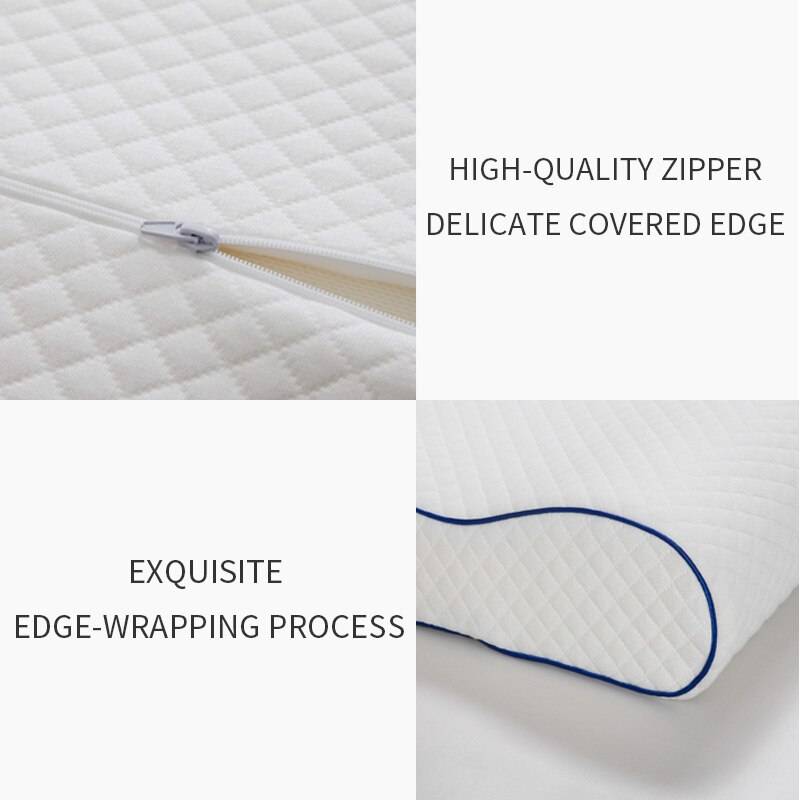 Mlily Memory Foam Bed Orthopedic Pillow for Neck Pain Sleeping with Embroidered Pillowcase 60*30cm Mlily Memory Foam Bed Orthopedic Pillow for Neck Pain Sleeping with Embroidered Pillowcase 60*30cm